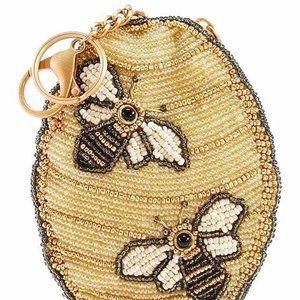 Mary Frances Oh Honey Beaded Coin Purse/ Key Fob